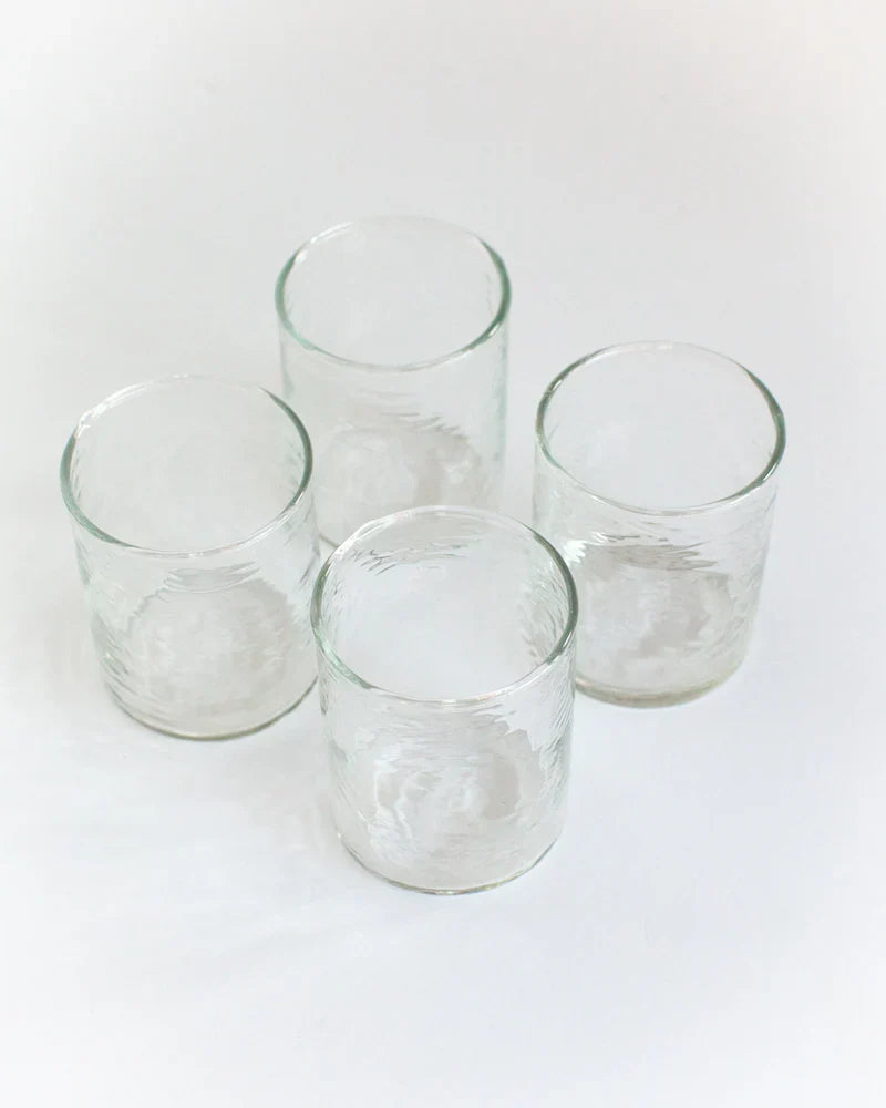 Handblown Hammered Glasses | Set of 4-4