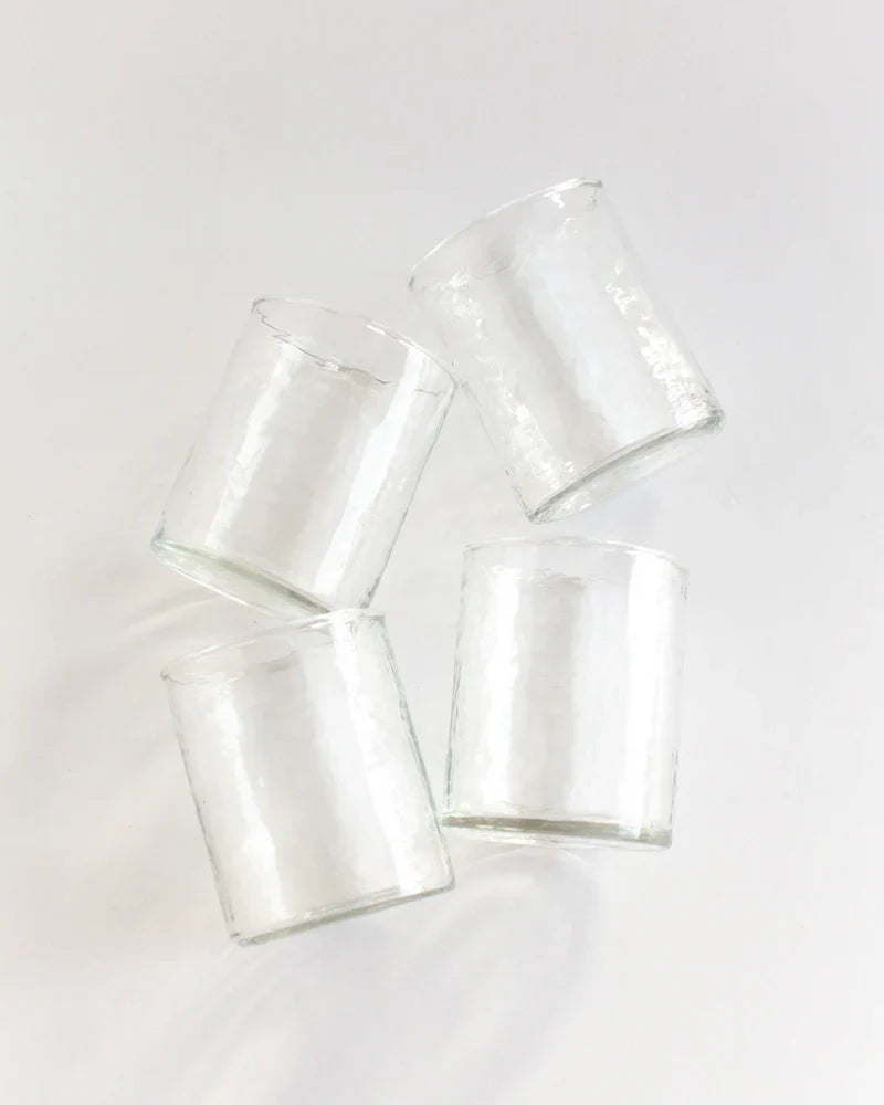 Handblown Hammered Glasses | Set of 4-6