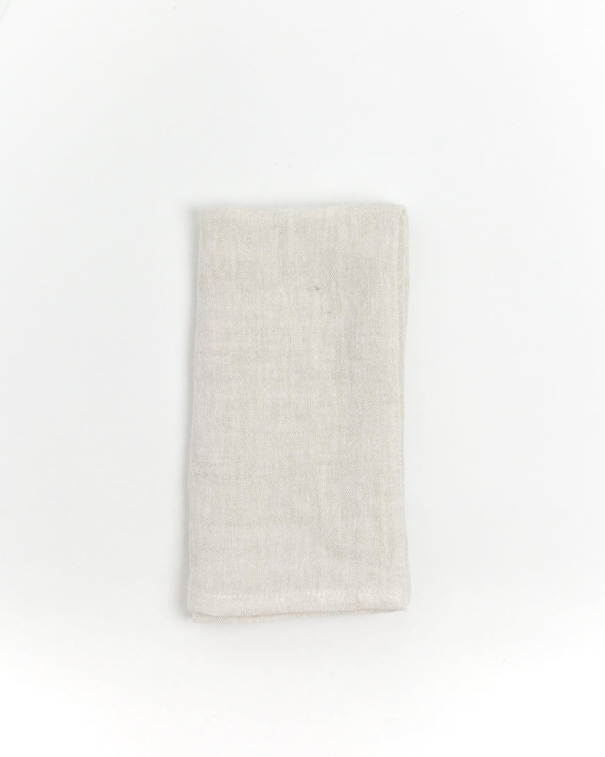 Stone Washed Linen Hemmed Dinner Napkins-6