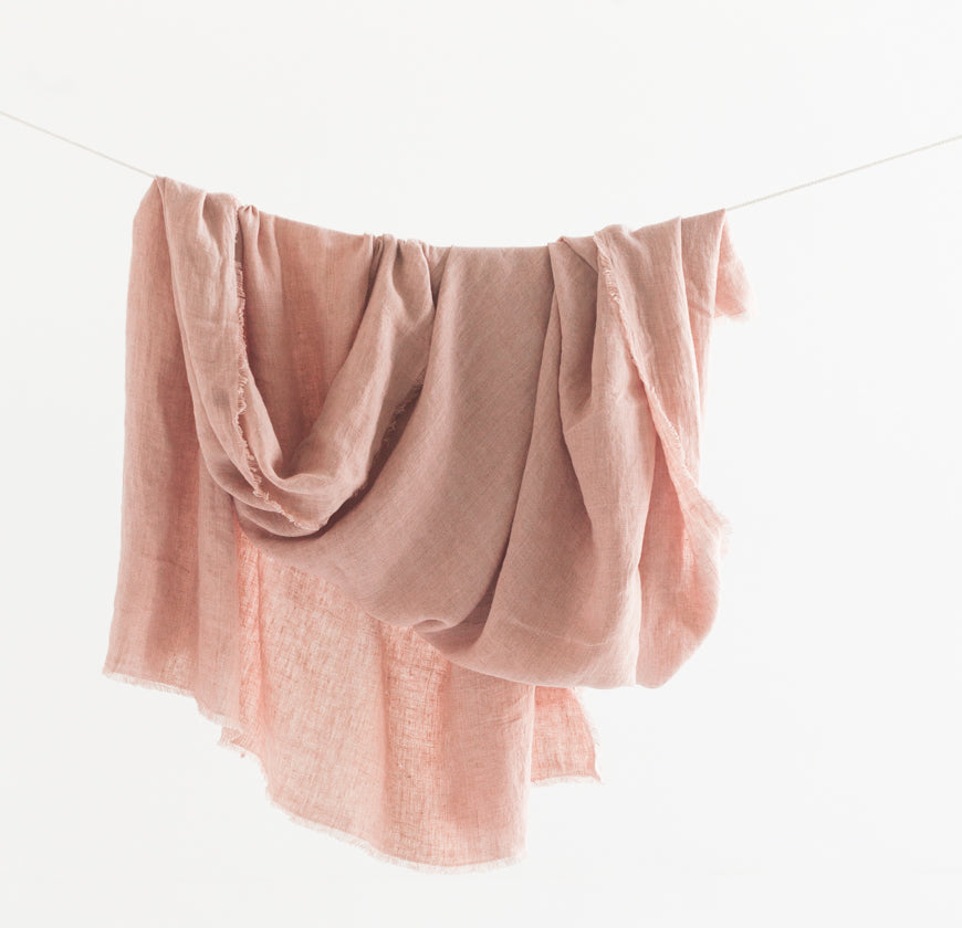 Stone Washed Linen Throw Blanket-4