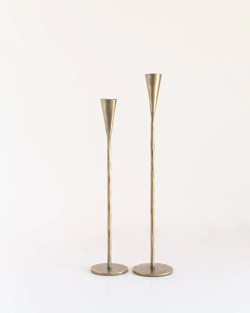 Phoenix Hand-Forged Iron Candle Stands | Set of 2-1