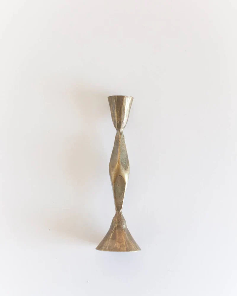 High Diamond Hand-Forged Iron Candle Stand-4