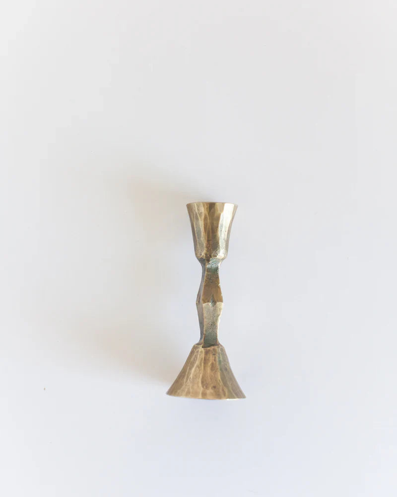 Low Diamond Hand-Forged Iron Candle Stand-3