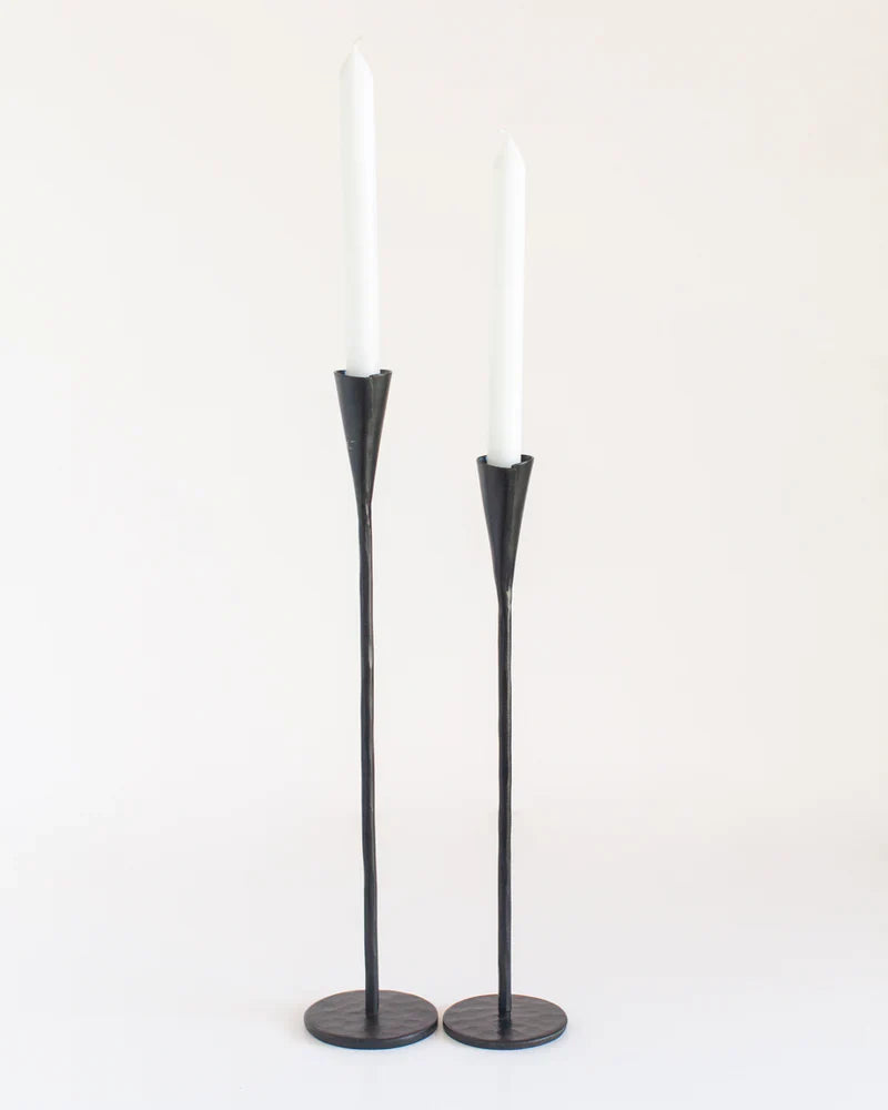 Phoenix Hand-Forged Iron Candle Stands | Set of 2-3
