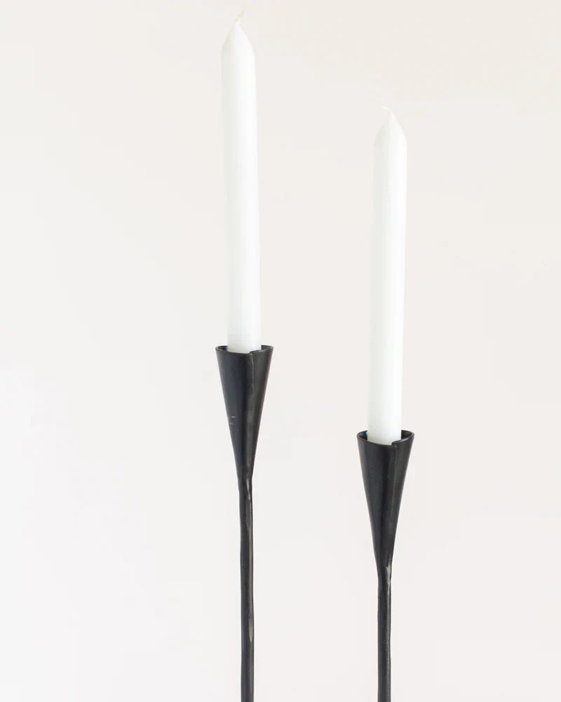Phoenix Hand-Forged Iron Candle Stands | Set of 2-2