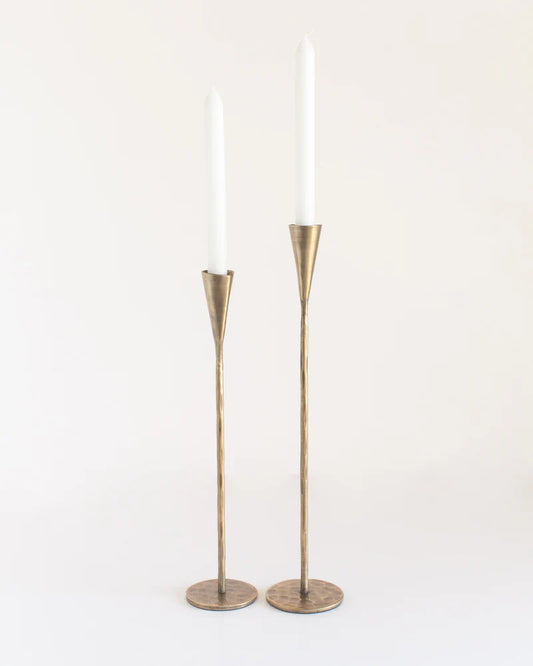 Phoenix Hand-Forged Iron Candle Stands | Set of 2-0