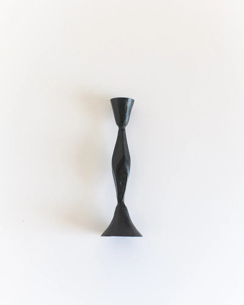 High Diamond Hand-Forged Iron Candle Stand-1