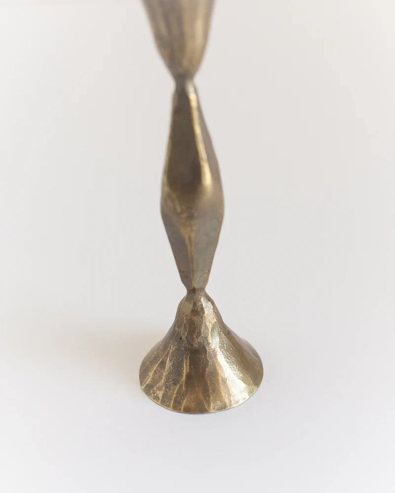 High Diamond Hand-Forged Iron Candle Stand-3