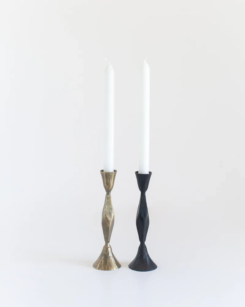 High Diamond Hand-Forged Iron Candle Stand-0
