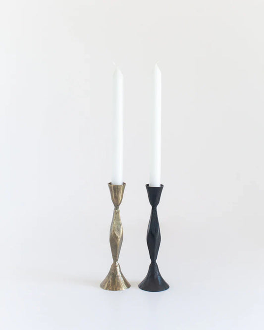 High Diamond Hand-Forged Iron Candle Stand-0