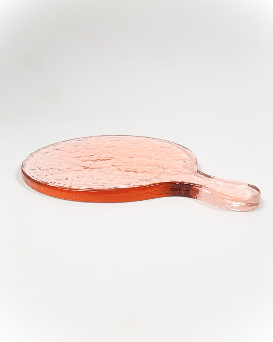 Hammered Glass Round Serving Board-2