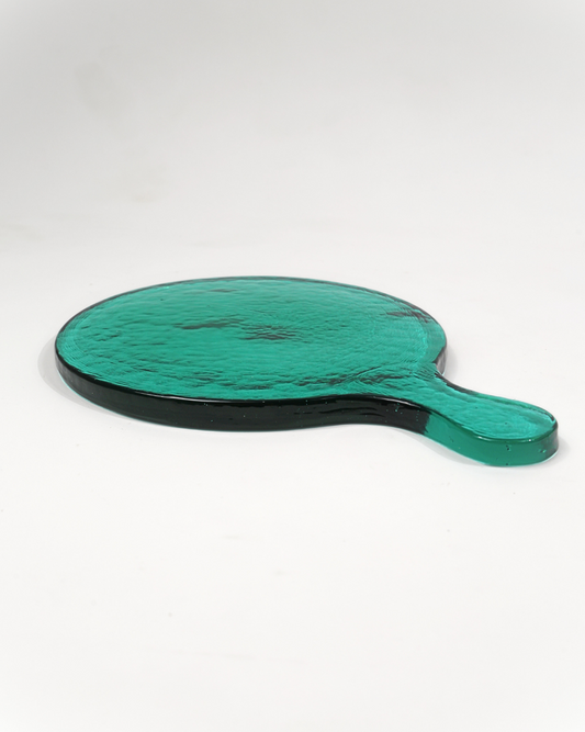 Hammered Glass Round Serving Board-0