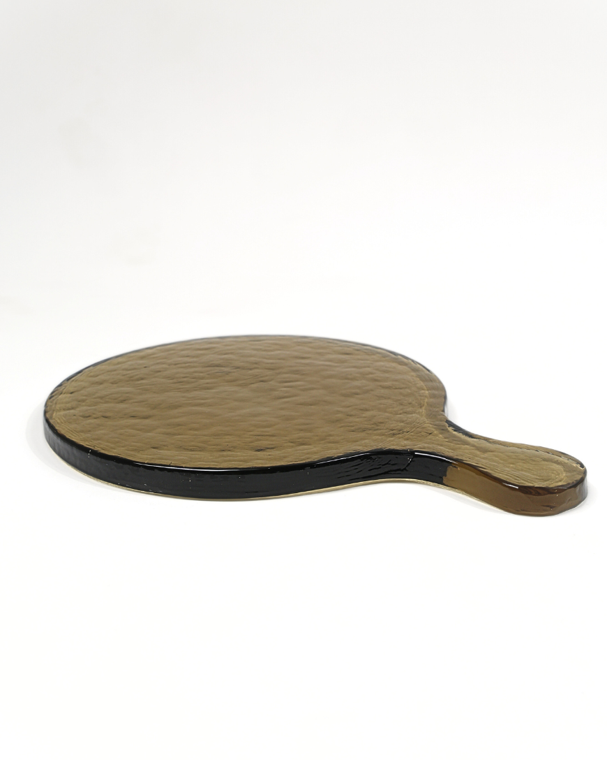 Hammered Glass Round Serving Board-5