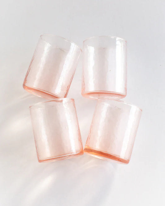 Handblown Hammered Glasses | Set of 4-0