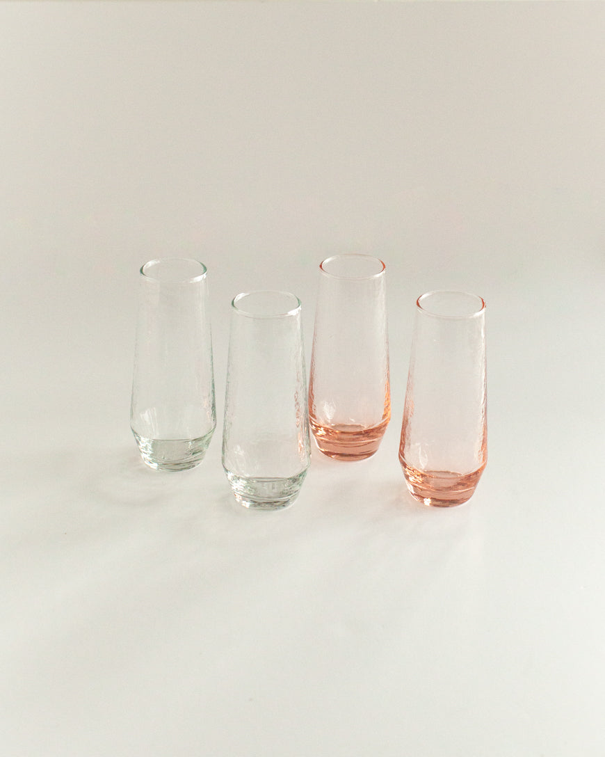 Handblown Hammered Champagne Flutes | Set of 2-2