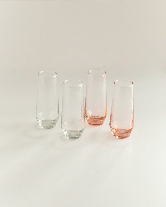 Handblown Hammered Champagne Flutes | Set of 2-2