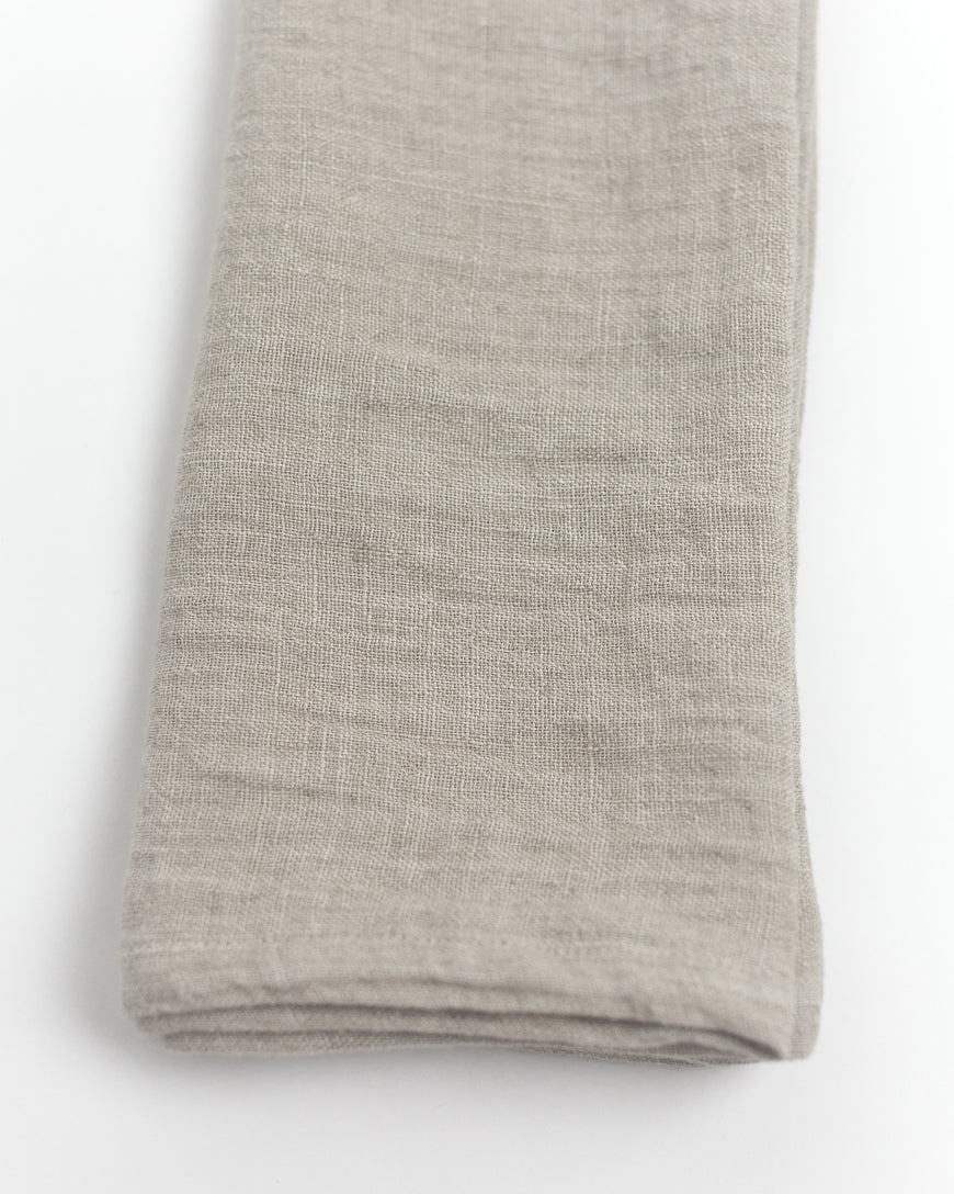 Stone Washed Linen Hemmed Dinner Napkins-8