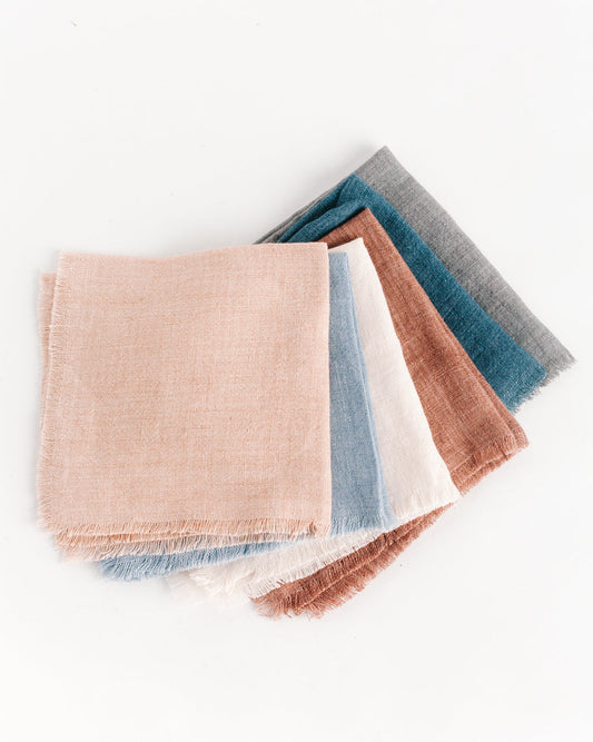 Stone Washed Linen Cocktail Napkin-0