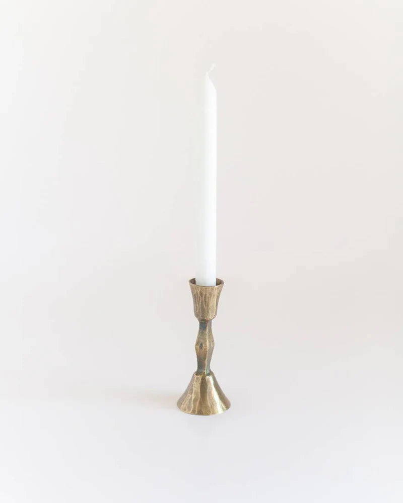 Low Diamond Hand-Forged Iron Candle Stand-0